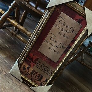 Inspirational Wall Art with Gold Frame